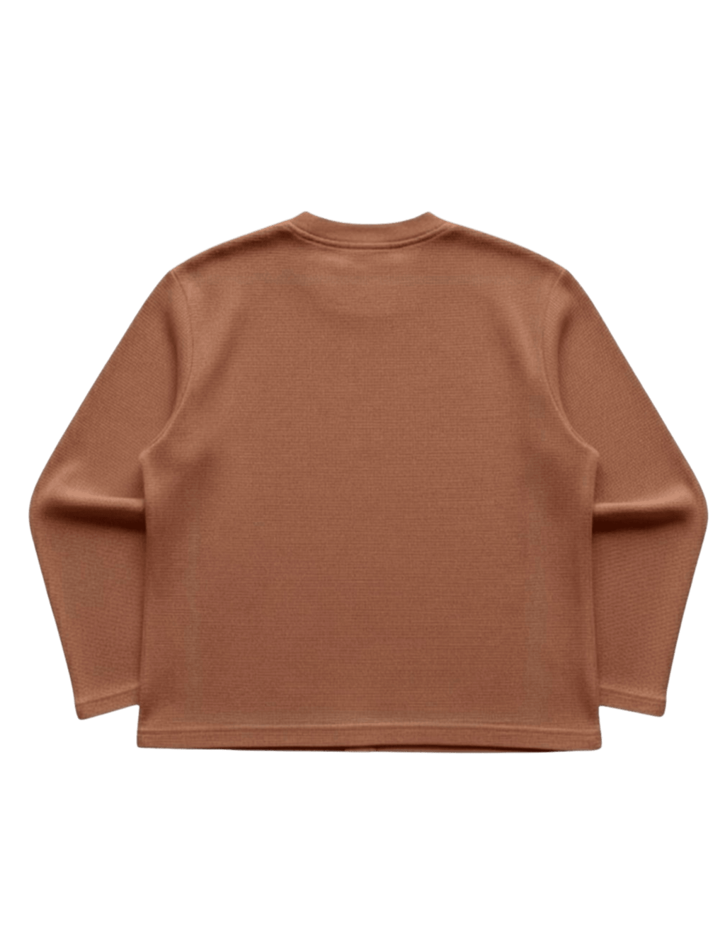 Brown waffle tee