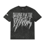 I'm livin for the thrill acid washed tee