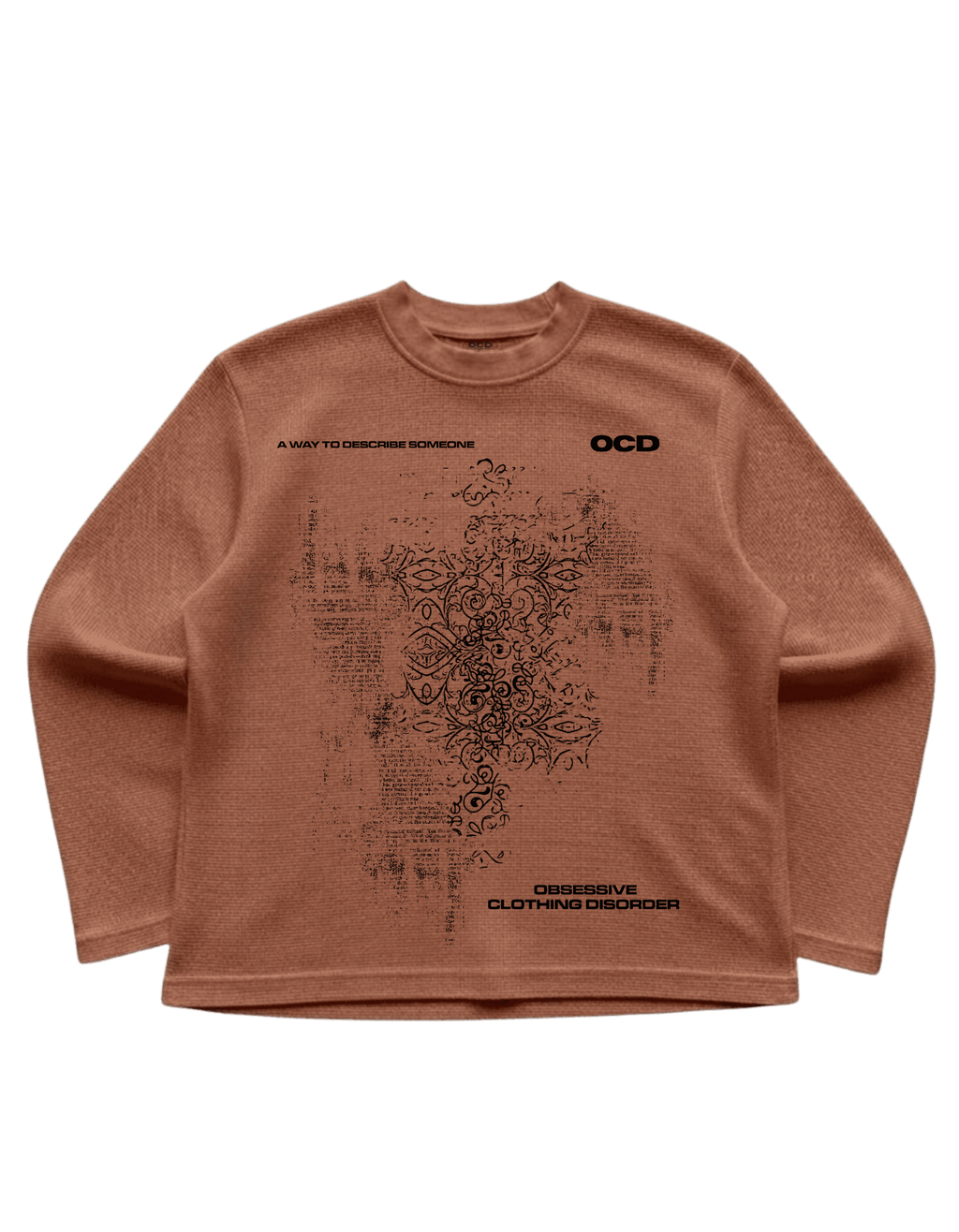 Brown waffle tee - OCD