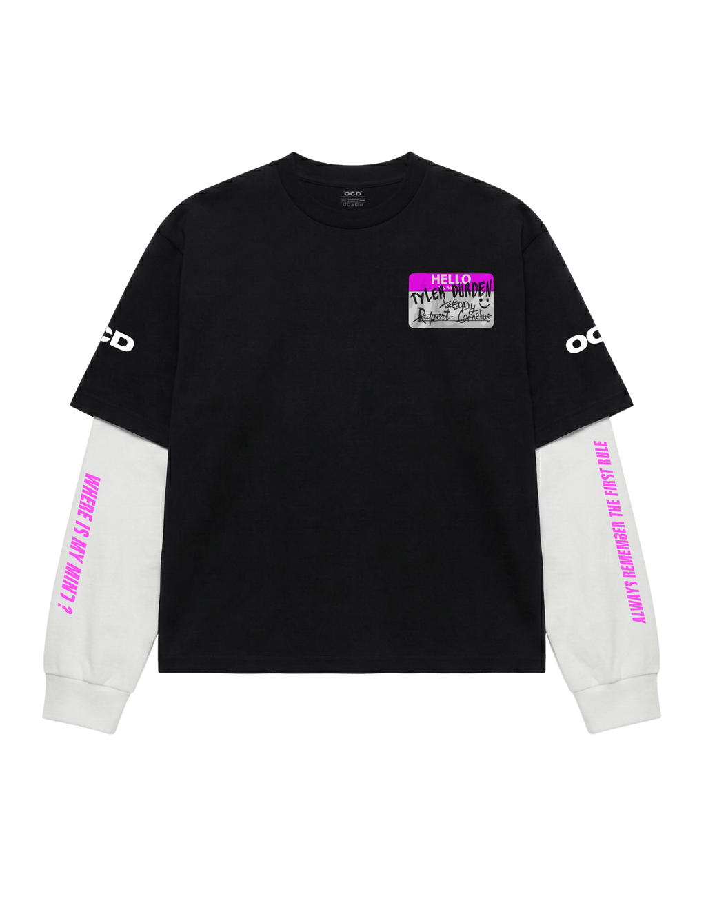 Fight club attached sleeves tee - OCD